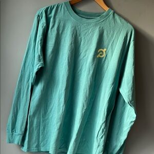 Peloton Men's Aqua Long Sleeve Shirt NWT